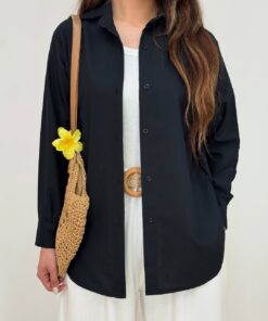 شومیز زنانه اسپرت بیسیک کد 1066 - مشکی