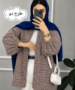 مانتو زنانه شانل آستين پفي كد 81466 - Image 4
